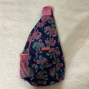 Simply Southern Navy and Pink Elephant Backpack